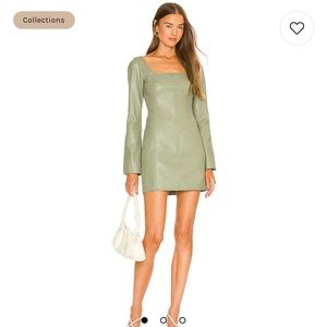 Alexis Vanna faux Leather mini dress